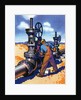 Oil Series: Oil Workers at an Oil Pipeline by Anonymous