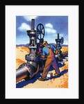 Oil Series: Oil Workers at an Oil Pipeline by Anonymous