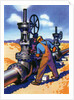 Oil Series: Oil Workers at an Oil Pipeline by Anonymous
