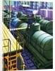 Oil Series: Oil Being Loaded into Tank Cars at a Rail Yard by Anonymous