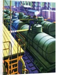Oil Series: Oil Being Loaded into Tank Cars at a Rail Yard by Anonymous