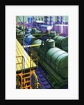 Oil Series: Oil Being Loaded into Tank Cars at a Rail Yard by Anonymous