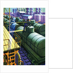 Oil Series: Oil Being Loaded into Tank Cars at a Rail Yard by Anonymous