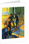 Oil Series: Oil Workers at a Well Head by Anonymous