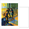 Oil Series: Oil Workers at a Well Head by Anonymous