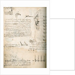 Notebook drawing of grappling hooks by Leonardo da Vinci