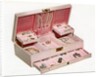 Vintage illustration of a woman's pink jewelry by Anonymous