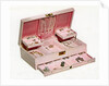 Vintage illustration of a woman's pink jewelry by Anonymous
