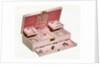Vintage illustration of a woman's pink jewelry by Anonymous