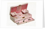 Vintage illustration of a woman's pink jewelry by Anonymous