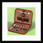 Vintage illustration of men's manicure set by Anonymous