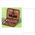 Vintage illustration of men's manicure set by Anonymous