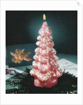 Kitsch 1950s Christmas tree candle by Anonymous