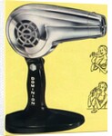Vintage Illustration of a 1950s Chrome Hairdryer by Anonymous