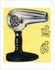 Vintage Illustration of a 1950s Chrome Hairdryer by Anonymous
