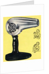 Vintage Illustration of a 1950s Chrome Hairdryer by Anonymous