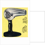 Vintage Illustration of a 1950s Chrome Hairdryer by Anonymous