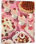 Variety of strawberry desserts by Anonymous