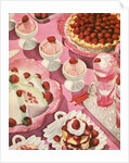 Variety of strawberry desserts by Anonymous