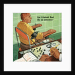 Nervous man taking polygraph or lie detector test by Anonymous