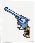 1960s illustration of a cowboy's six-shooter gun by Anonymous