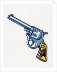 1960s illustration of a cowboy's six-shooter gun by Anonymous