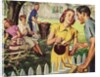 Neighbors Having a Backyard Barbeque. by Anonymous