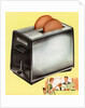 Vintage 1950s Illustration of a Chrome Toaster. by Anonymous
