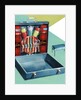 Vintage Illustration of a 1950s Travelling Picnic Case. by Anonymous