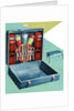 Vintage Illustration of a 1950s Travelling Picnic Case. by Anonymous