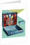 Vintage Illustration of a 1950s Travelling Picnic Case. by Anonymous