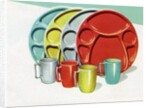 Set of Vintage 1950s Picnic Plates. by Anonymous