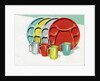 Set of Vintage 1950s Picnic Plates. by Anonymous