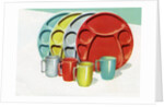 Set of Vintage 1950s Picnic Plates. by Anonymous