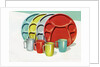 Set of Vintage 1950s Picnic Plates. by Anonymous