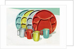 Set of Vintage 1950s Picnic Plates. by Anonymous