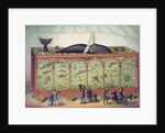Lithograph of 19th century traveling aquarium by Anonymous