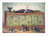 Lithograph of 19th century traveling aquarium by Anonymous