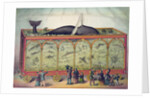 Lithograph of 19th century traveling aquarium by Anonymous