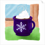 A delicious cup of hot cocoa complete with whip cream by Anonymous