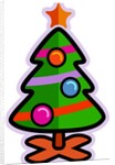 Illustration of a christmas tree with a star on top by Anonymous