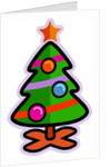 Illustration of a christmas tree with a star on top by Anonymous