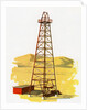 1960s Illustration of an Oil Derrick and Tower. by Anonymous