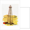 1960s Illustration of an Oil Derrick and Tower. by Anonymous