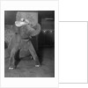 Baby elephant wearing straw hat by Anonymous