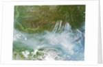 Satellite view of fires burning in Siberia by Anonymous