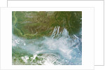 Satellite view of fires burning in Siberia by Anonymous