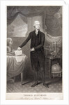 Portrait of Thomas Jefferson holding Declaration of Independence by Anonymous