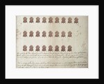 British penny revenue stamps for American colonies by Anonymous