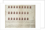 British penny revenue stamps for American colonies by Anonymous